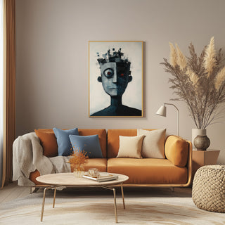 Lost Algorithm Wall Art Print — Digital Age Surreal Portrait Poster