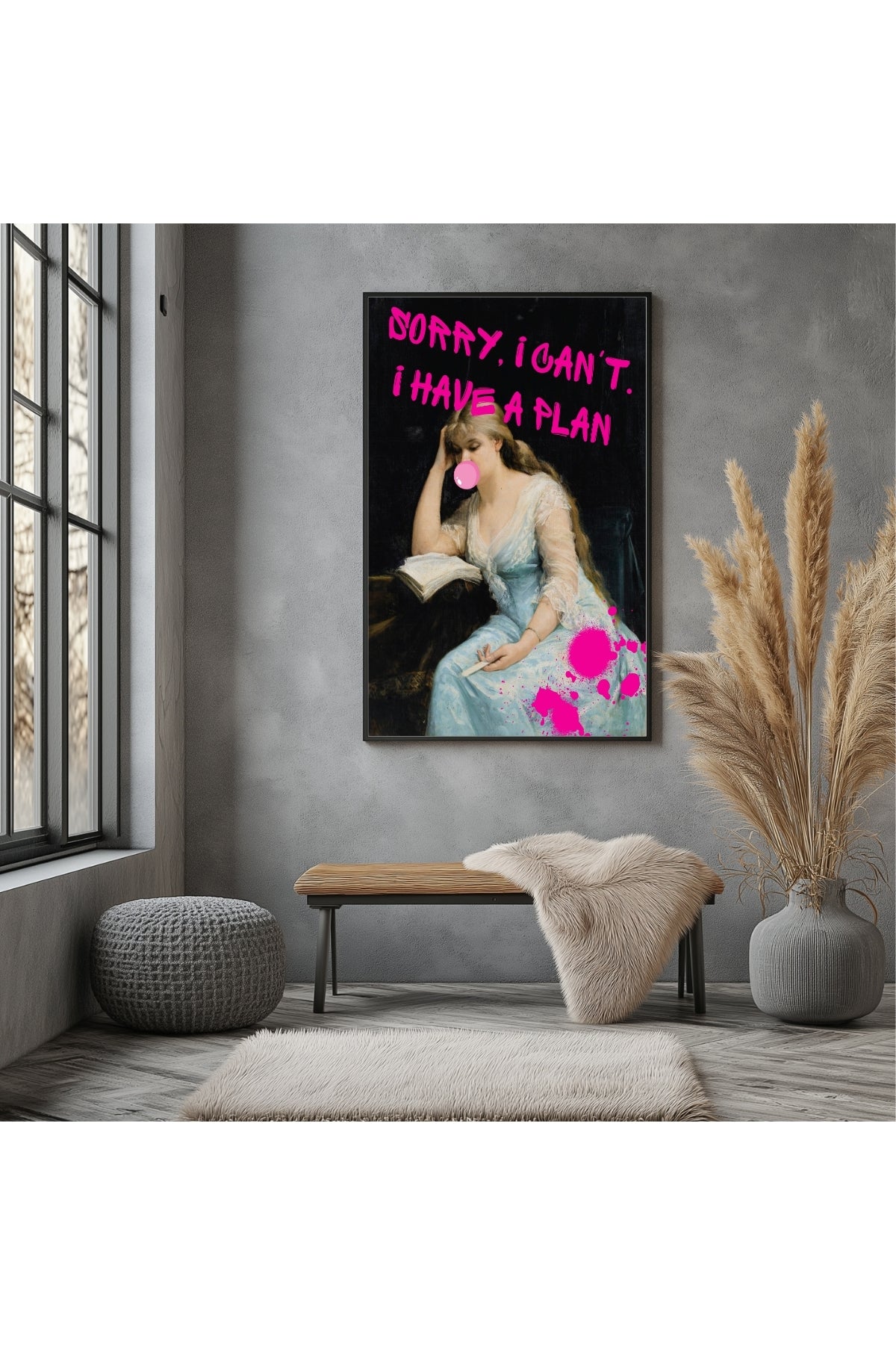 She's Got a Plan Wall Art Print — Strategic Feminine Quote Poster