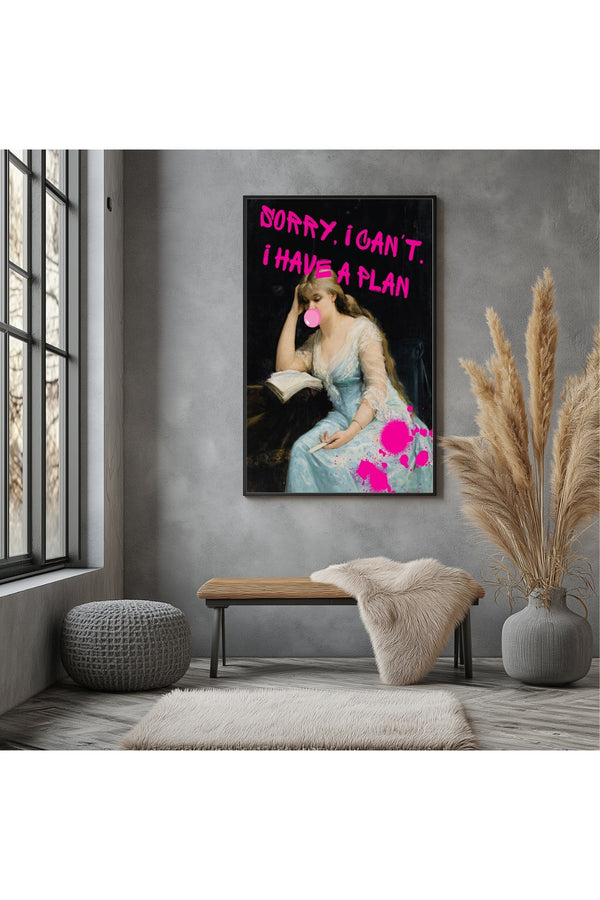 She's Got a Plan Wall Art Print — Strategic Feminine Quote Poster