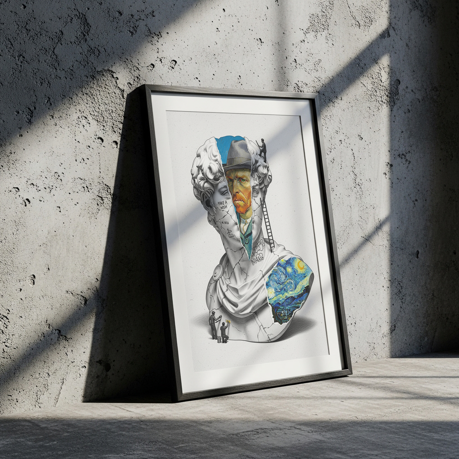 Van Gogh Starry Night — Surreal Altered Art Wall Print