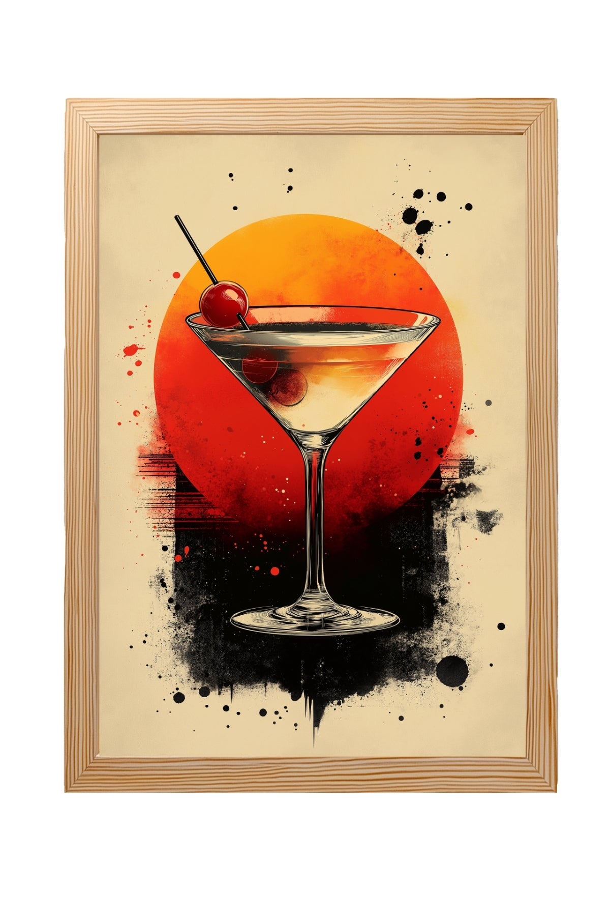 Cherry Glow Wall Art Print — Y2K Cherry Aesthetic Poster