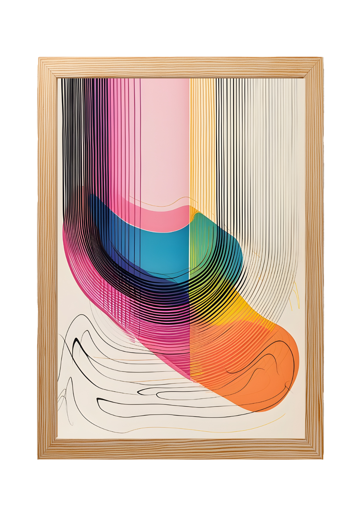 Vivid Flow Wall Art Print — Bold Fluid Abstract Poster