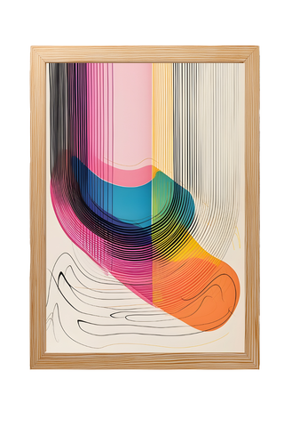 Vivid Flow Wall Art Print — Bold Fluid Abstract Poster