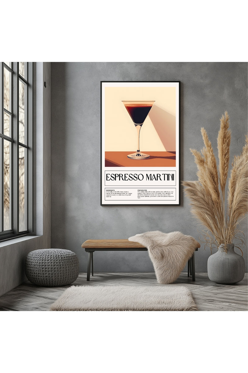 Espresso Martini Wall Art Print — Coffee Cocktail Poster