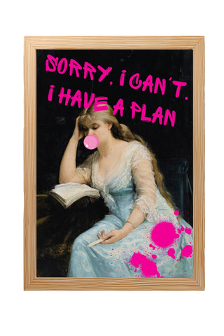She's Got a Plan Wall Art Print — Strategic Feminine Quote Poster