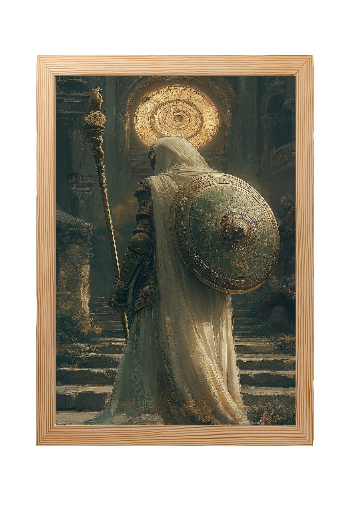 Symbol of Hope Wall Art Print — Mystical Guardian Figure Poster