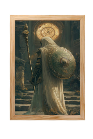 Symbol of Hope Wall Art Print — Mystical Guardian Figure Poster