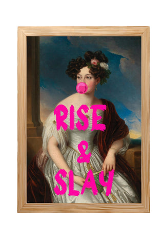 Rise & Slay Wall Art Print — Morning Motivation Quote Poster