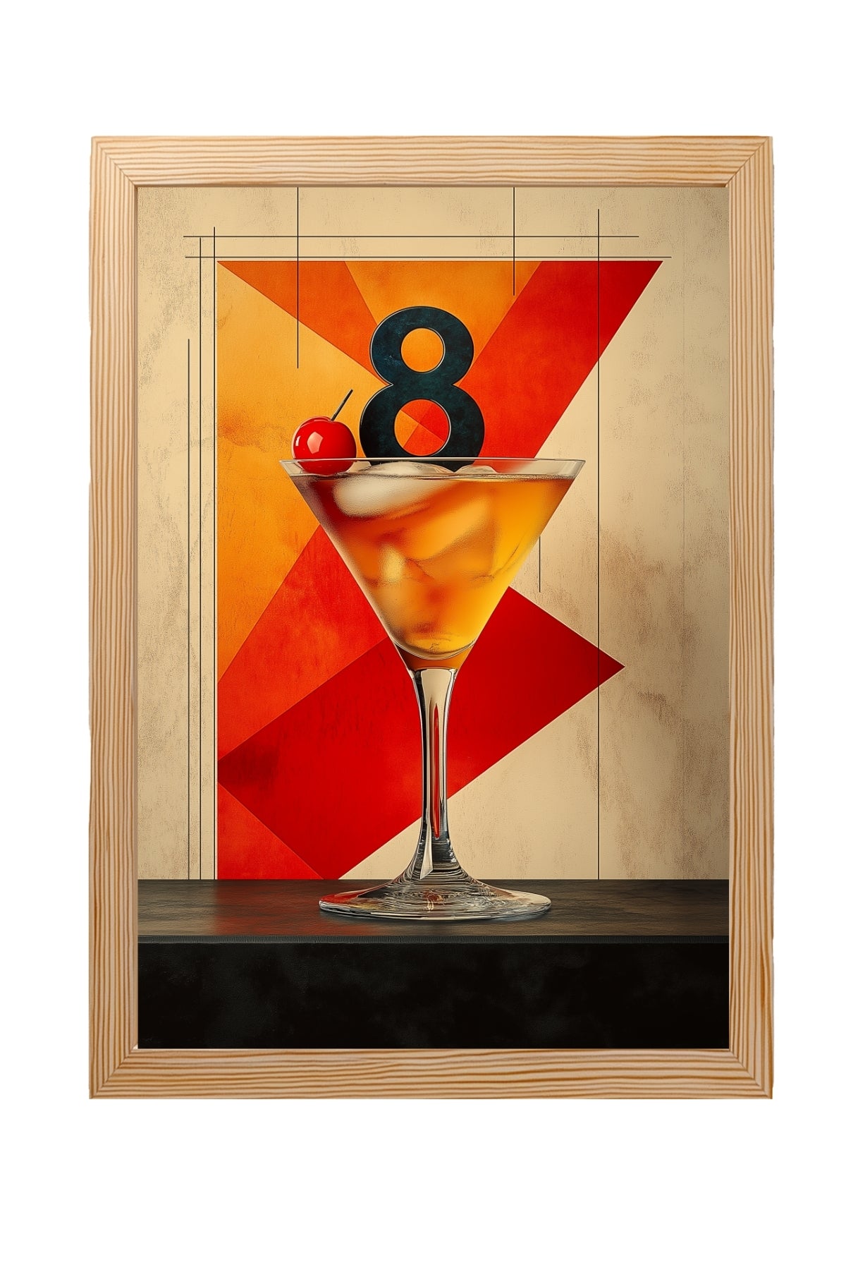 8 Cocktails Wall Art Print — Classic Cocktail Collection Poster