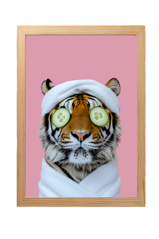 Tiger Retreat Wall Art Print — Bold Animal Portrait Poster