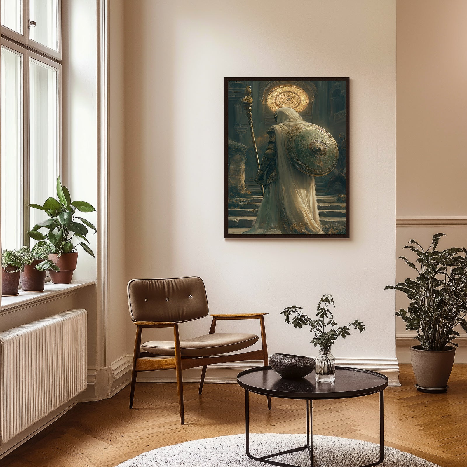 Symbol of Hope Wall Art Print — Mystical Guardian Figure Poster