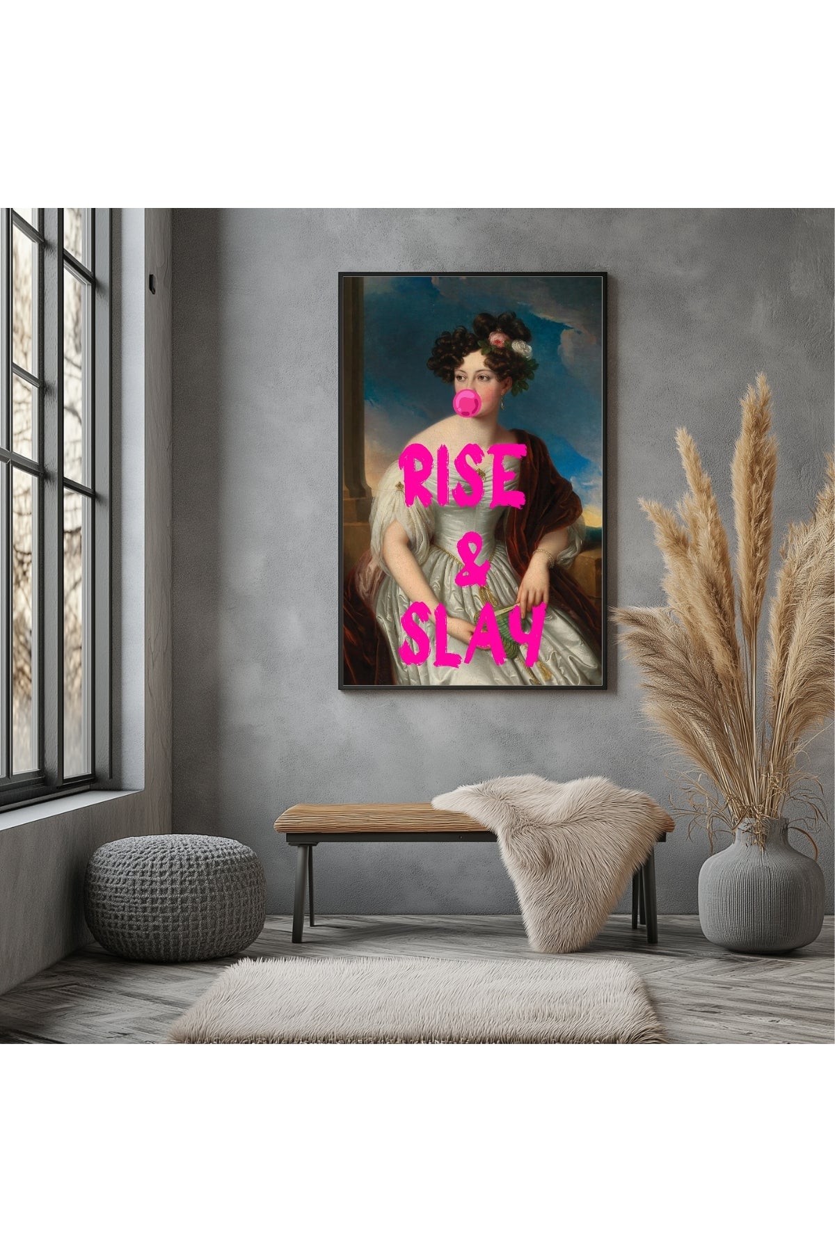 Rise & Slay Wall Art Print — Morning Motivation Quote Poster