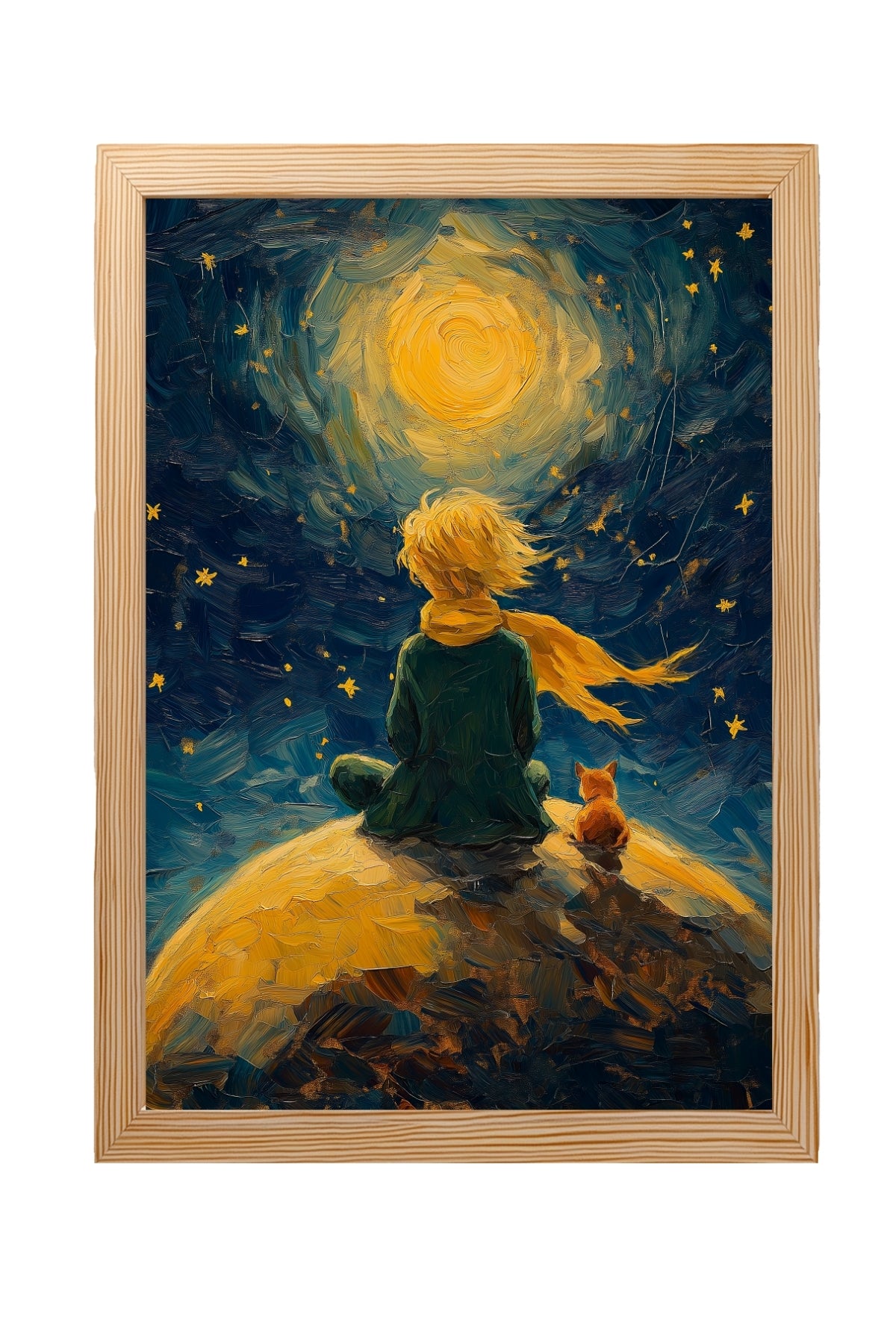 Little Prince Wall Art Print — Antoine de Saint-Exupéry Tribute Poster
