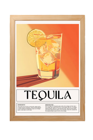 Tequila Wall Art Print — Bold Mexican Spirit Poster