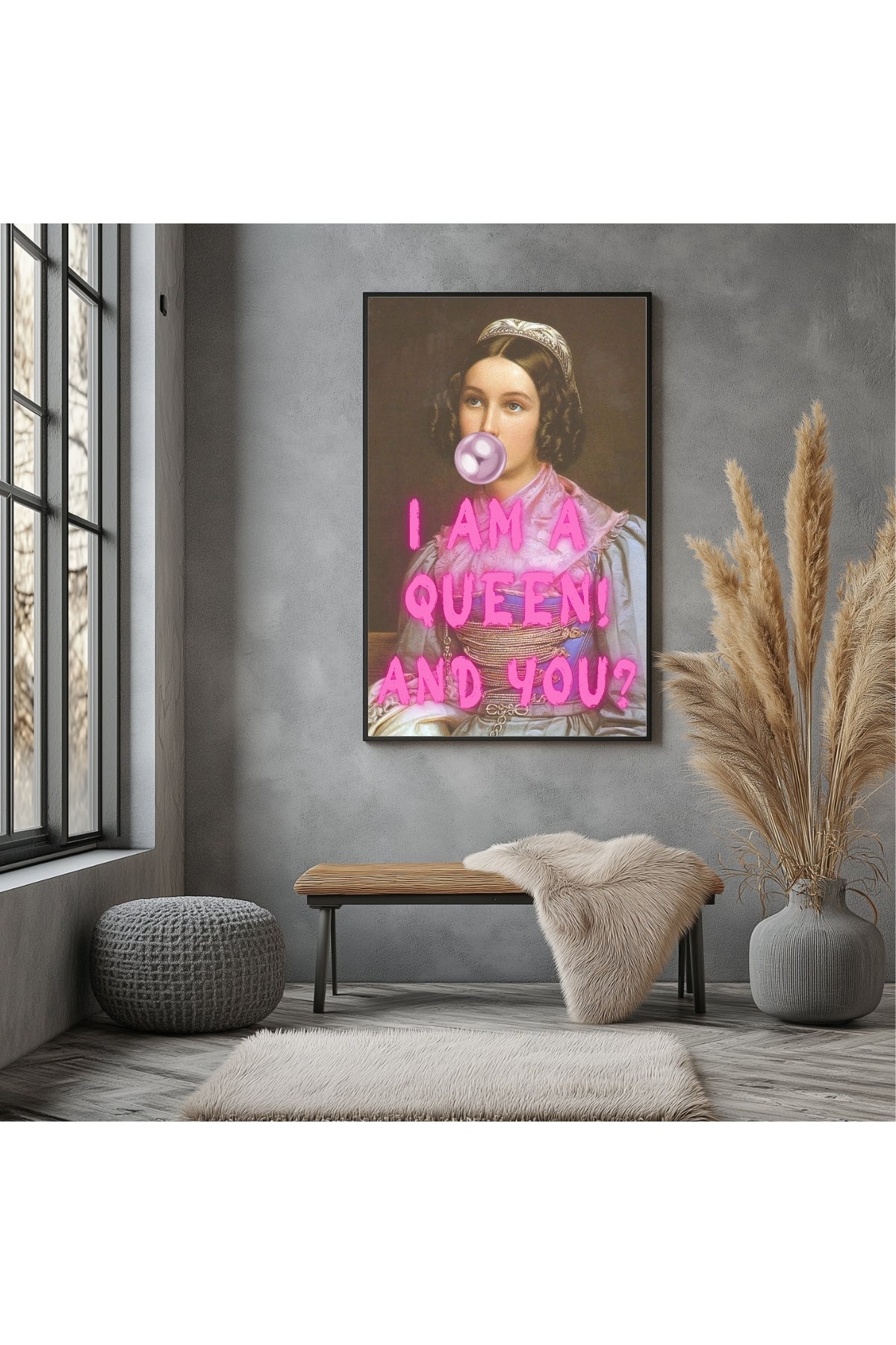 I Am Quinn Wall Art Print — Bold Anti-Hero Quote Poster