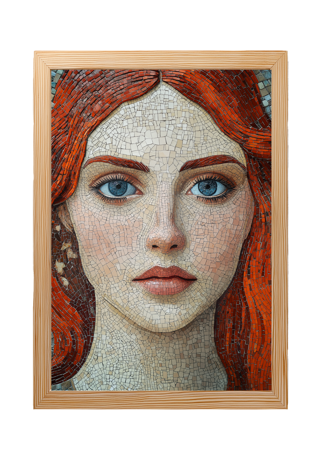 Stone and Stare Wall Art Print — Mosaic Portrait Poster