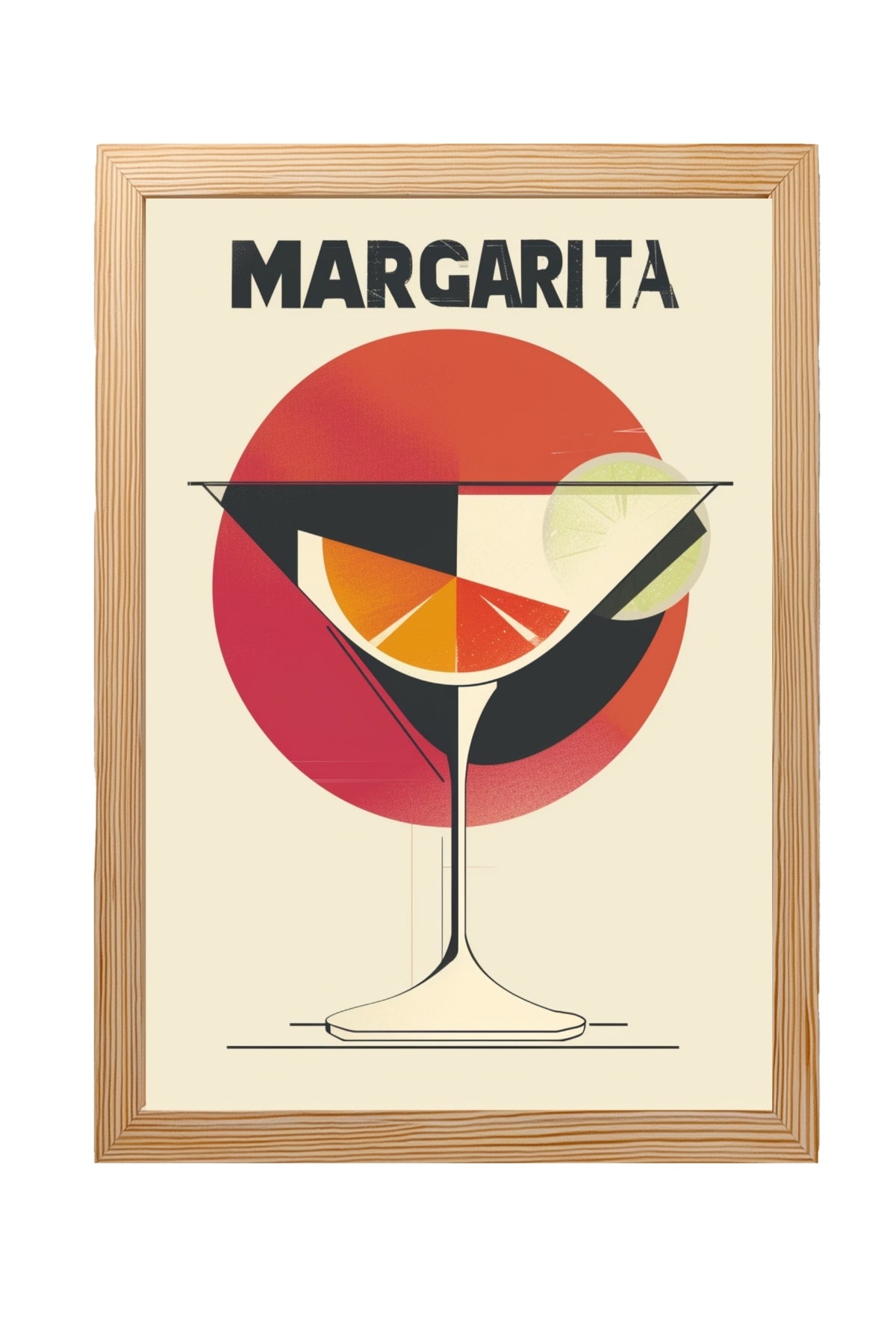 The Margarita Wall Art Print — Classic Tequila Cocktail Poster