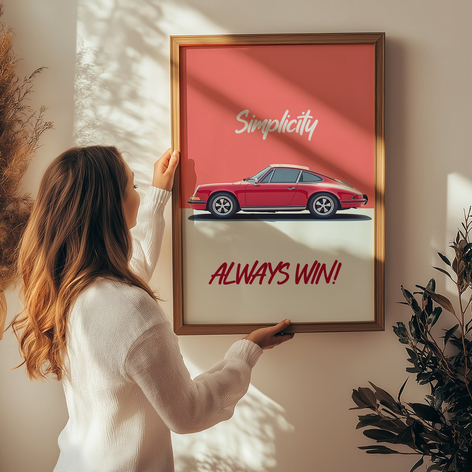 Simplicity Always Wins — Porsche Wall Art Print