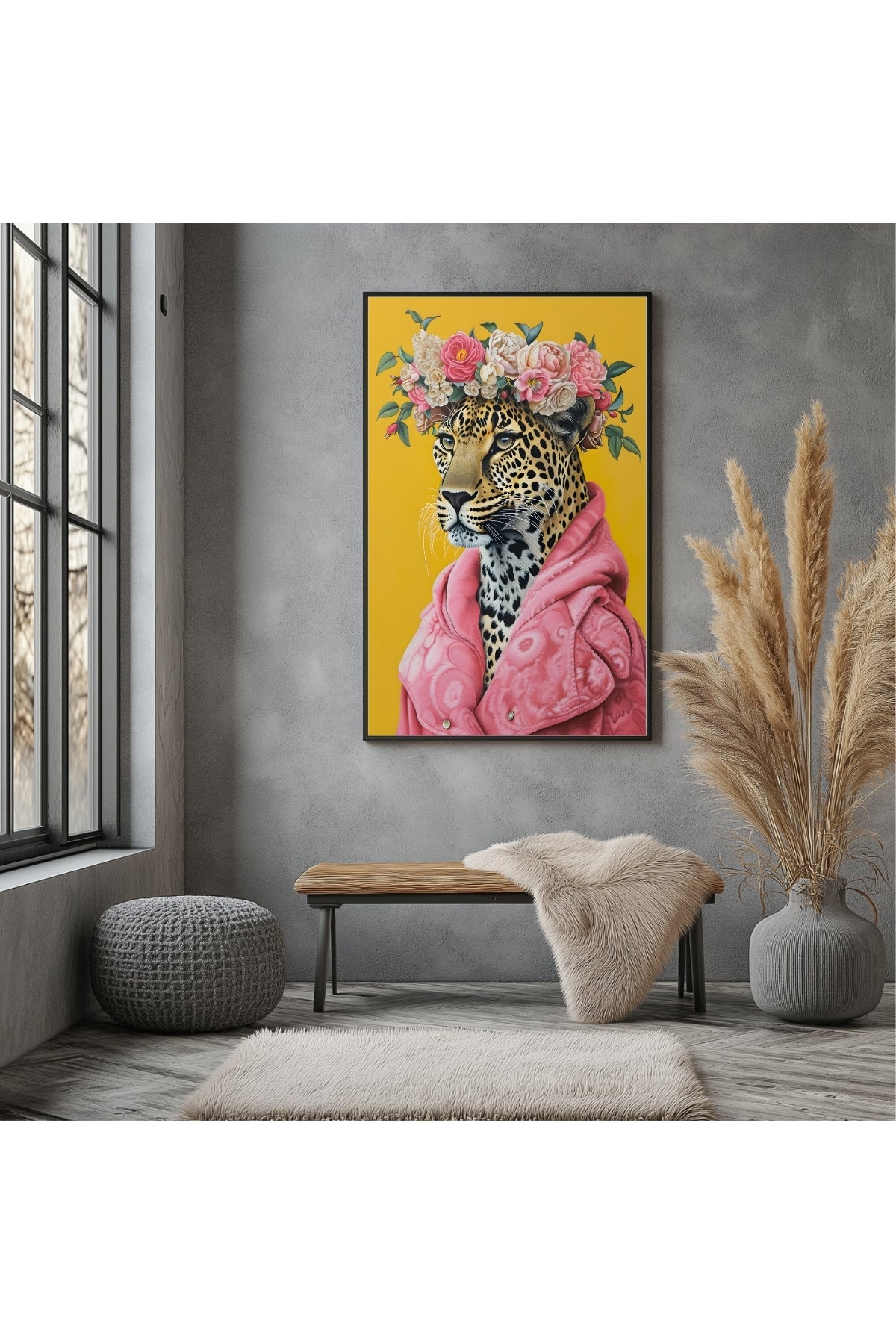 Floral Majesty Wall Art Print — Lush Botanical Bouquet Poster