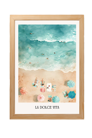 La Dolce Vita Wall Art Print — Italian Sweet Life Quote Poster