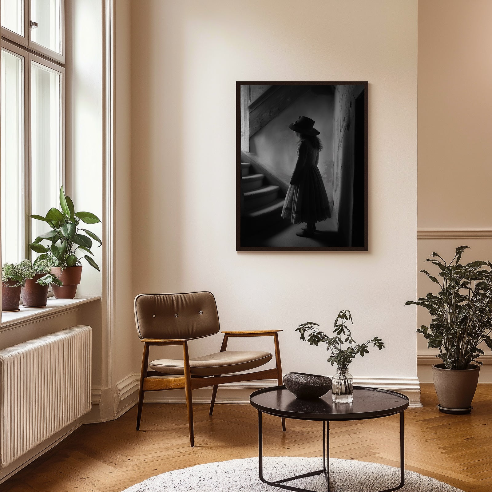 Whispers of Yesterday Wall Art Print — Vintage Nostalgic Portrait Poster