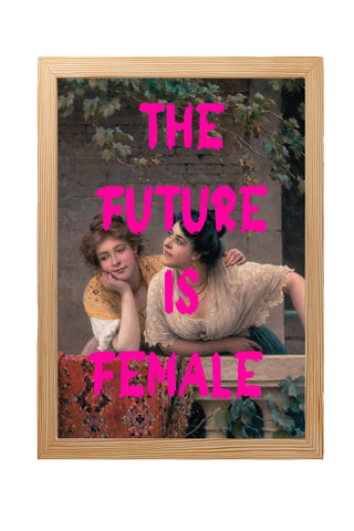 The Future is Female Wall Art Print — Bold Feminist Quote Poster