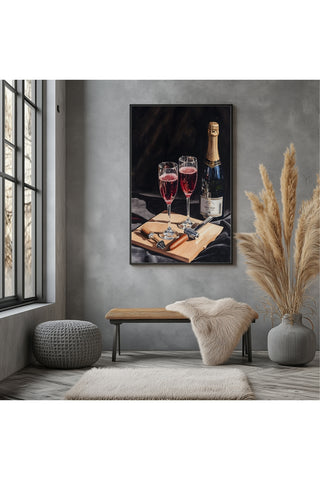 Sparkling Elegance Wall Art Print — Champagne Glamour Quote Poster