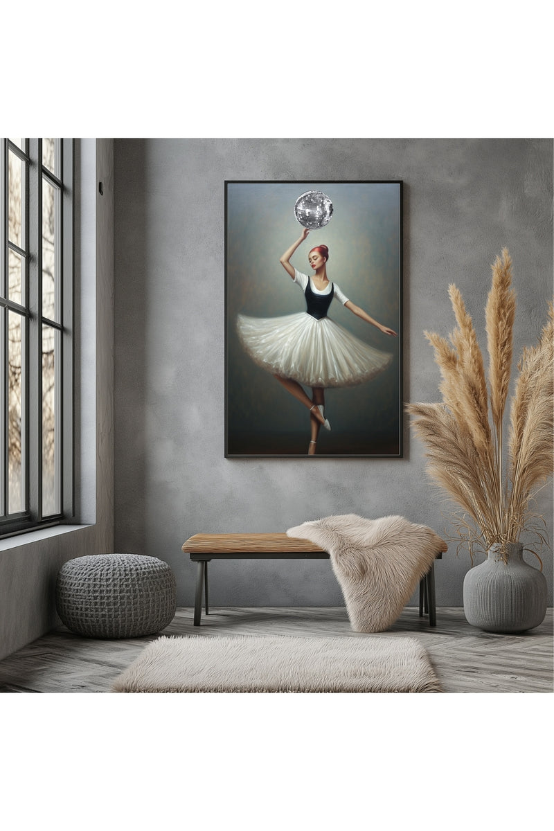 Twirl in Time Wall Art Print — Romantic Vintage Dance Poster
