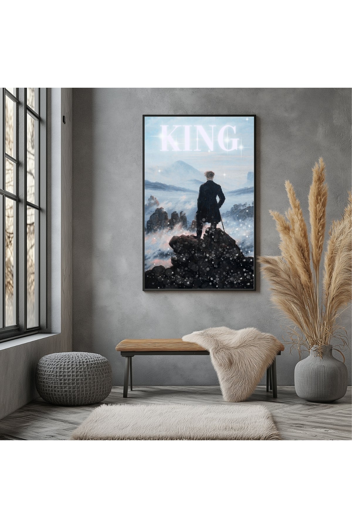 The King Wall Art Print — Bold Royal Quote Poster