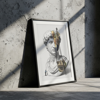 American Gothic Roots — Surreal David Bust Wall Art Print
