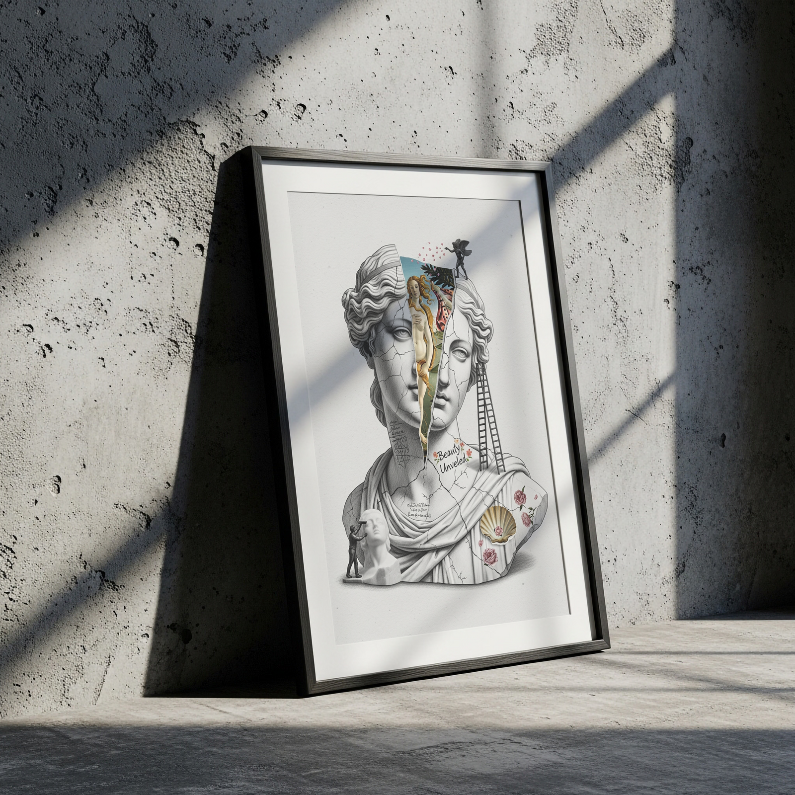 Beauty Unveiled — Botticelli's Venus Reimagined Wall Art Print