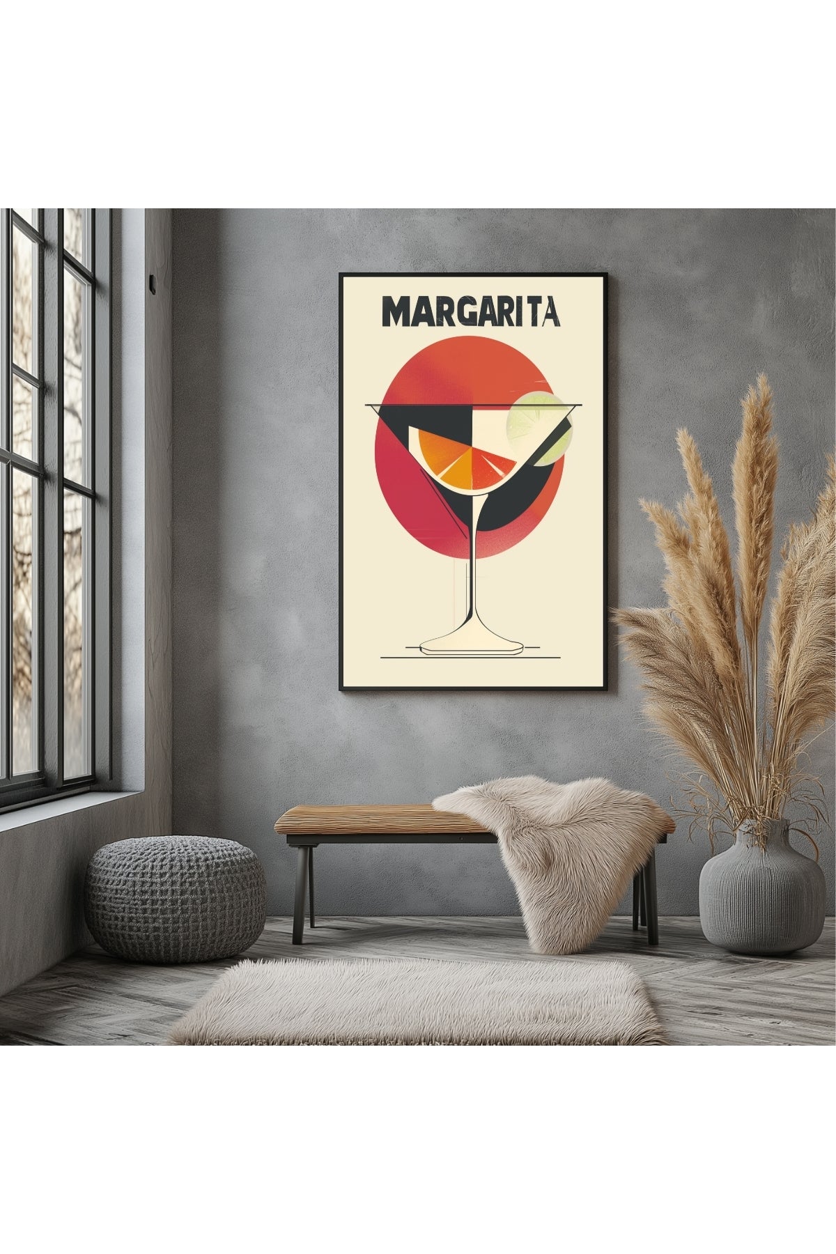 The Margarita Wall Art Print — Classic Tequila Cocktail Poster