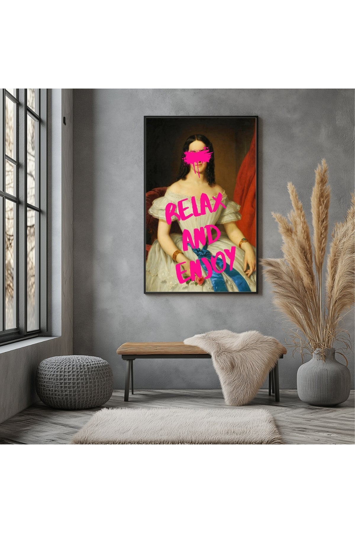 Relax And Enjoy Wall Art Print — Soft Mindful Quote Poster