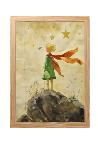 Innocence in Stars Wall Art Print — Dreamy Celestial Romance Poster
