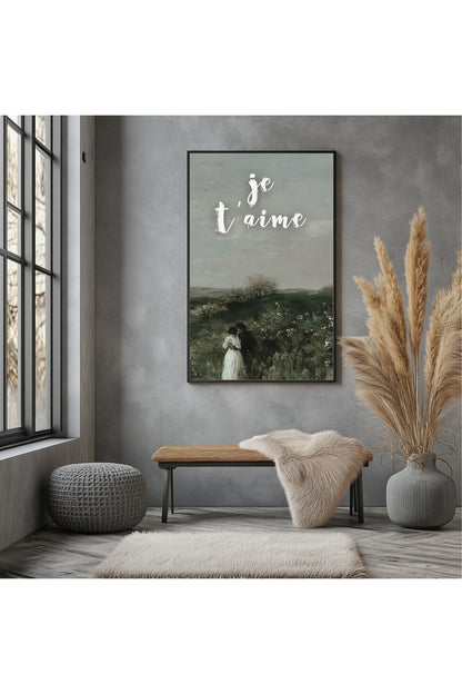 Je T'aime –  Tablo Boyutlarında ve Yüksek Kaliteli Poster