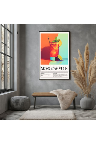 Moscow Mule Wall Art Print — Classic Vodka Ginger Cocktail Poster