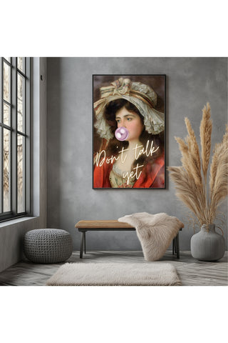 Don't Talk Yet Wall Art Print — Funny Morning Mood Quote Poster