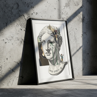 Wild Spirit American Gothic — Surreal Grant Wood Wall Art Print