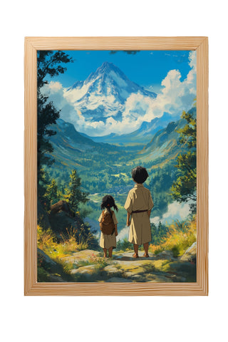 Beyond the Mountain Wall Art Print — Landscape Wanderlust Poster