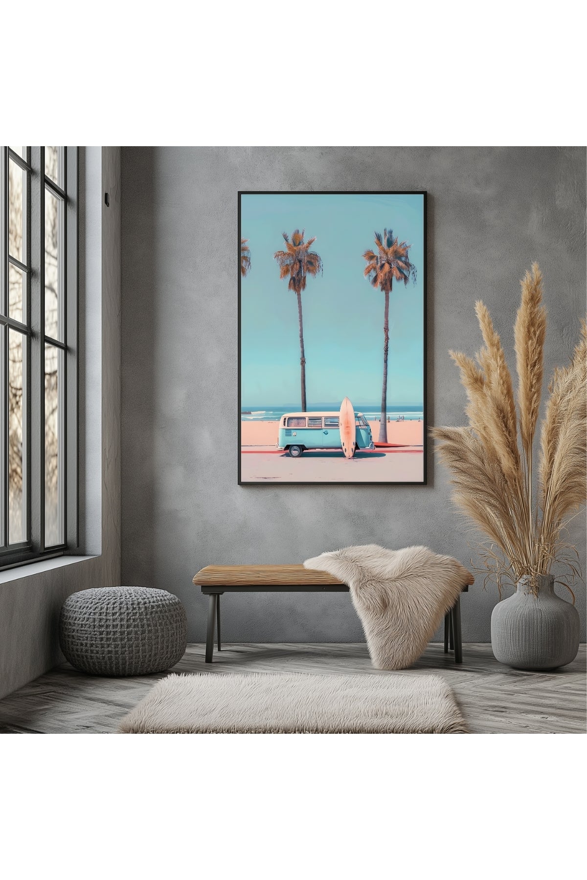 Surf & Chill Wall Art Print — Coastal Surf Lifestyle Poster