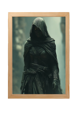 Dark Veil Wall Art Print — Gothic Veiled Portrait Poster