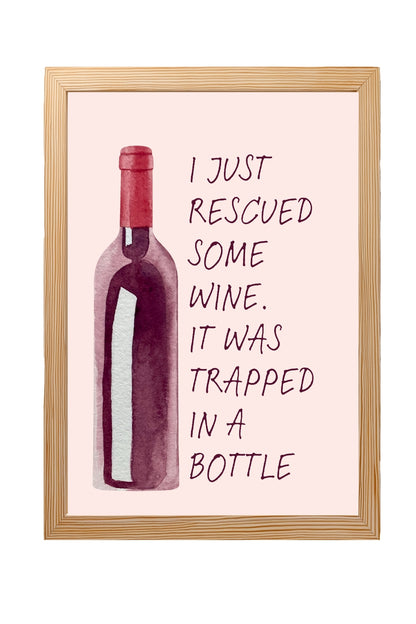 Wine Rescuer's Creed –  Tablo Boyutlarında ve Yüksek Kaliteli Poster