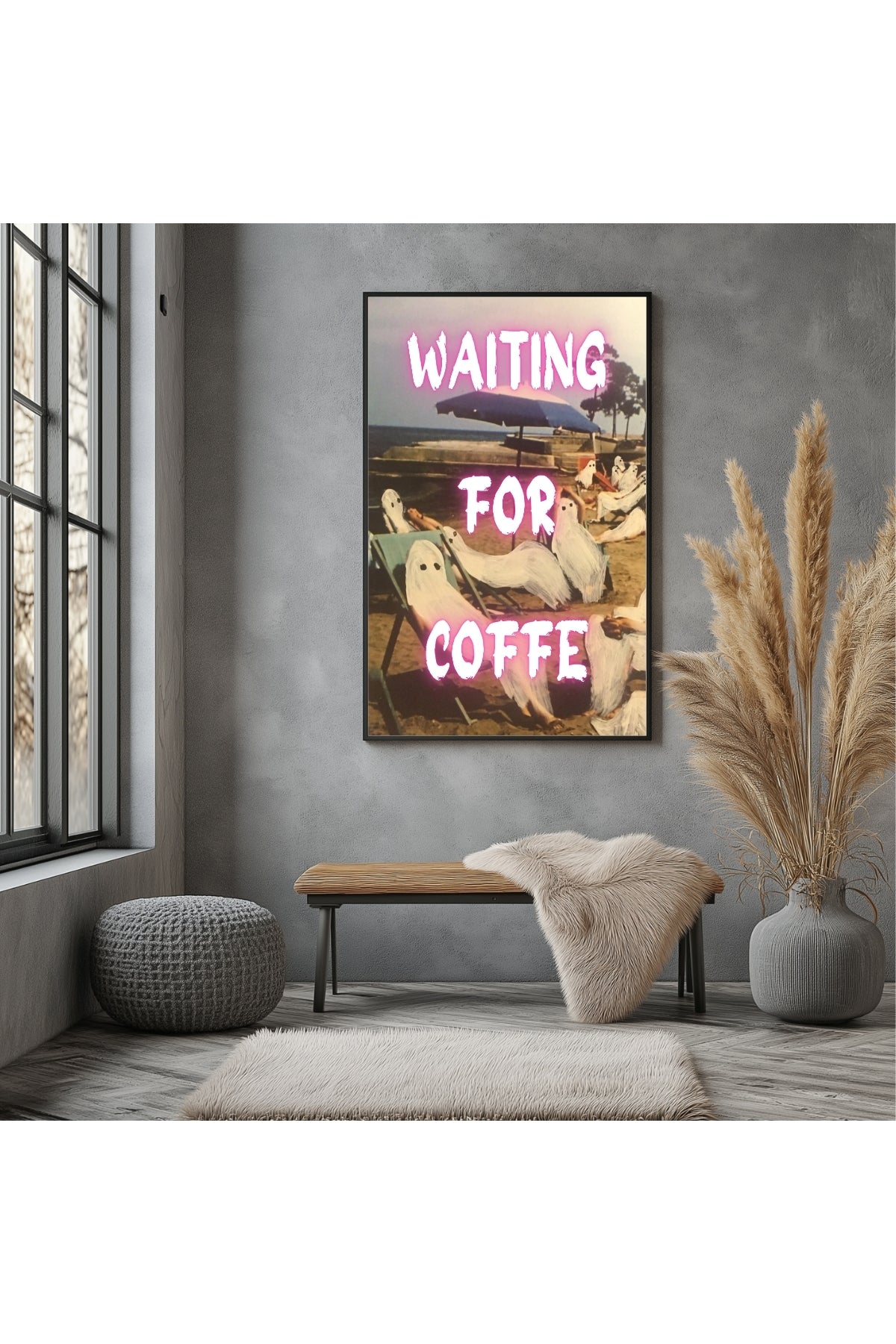 Waiting for Coffee Wall Art Print — Funny Morning Coffee Lover Quote Poster