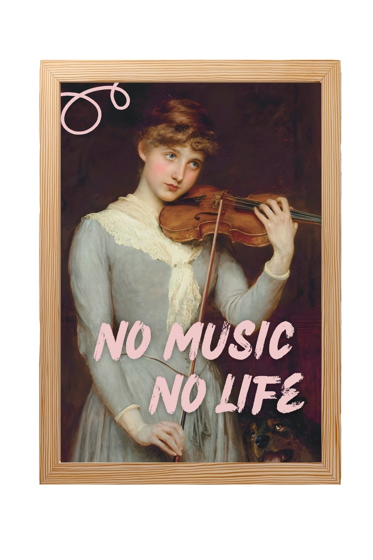 No Music No Life Wall Art Print — Music Lover Quote Poster