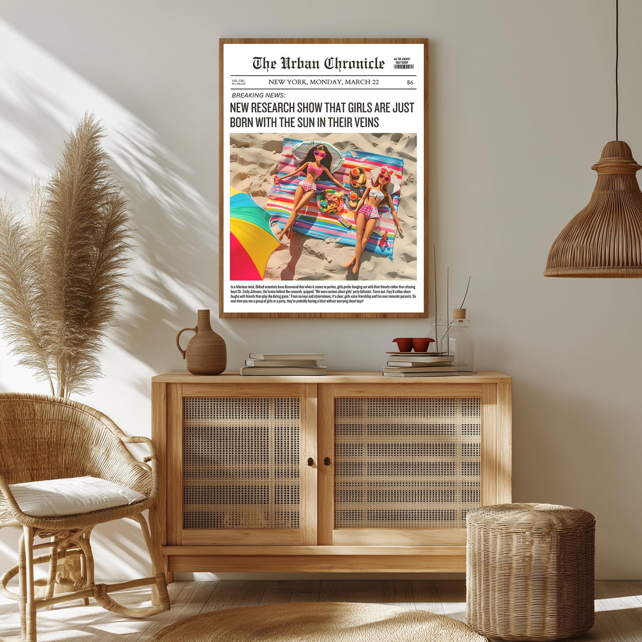 Summer Glow Wall Art Print — Golden Hour Aesthetic Poster
