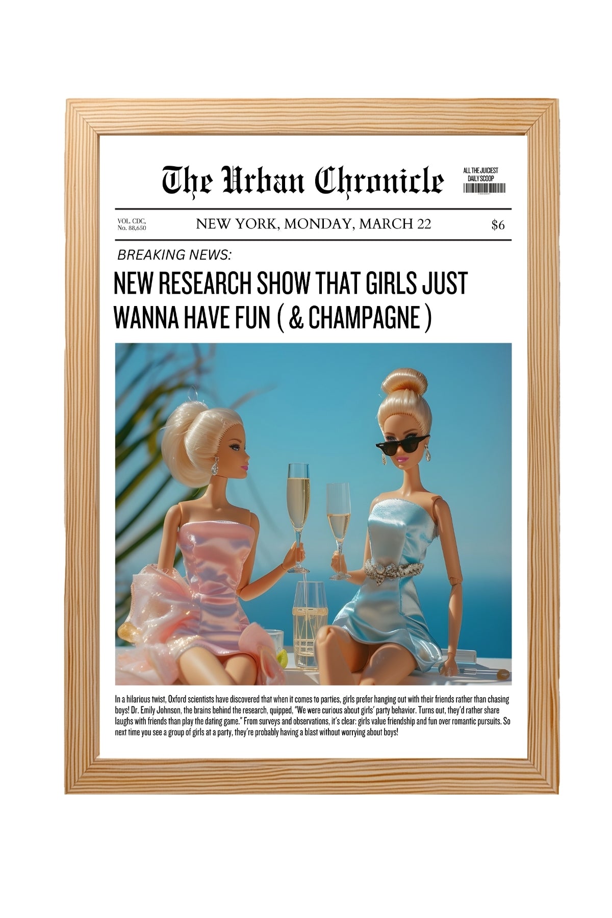 Beach Babes Wall Art Print — Coastal Summer Aesthetic Poster
