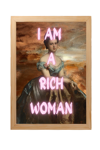 Rich Woman Wall Art Print — Abundance Empowerment Quote Poster