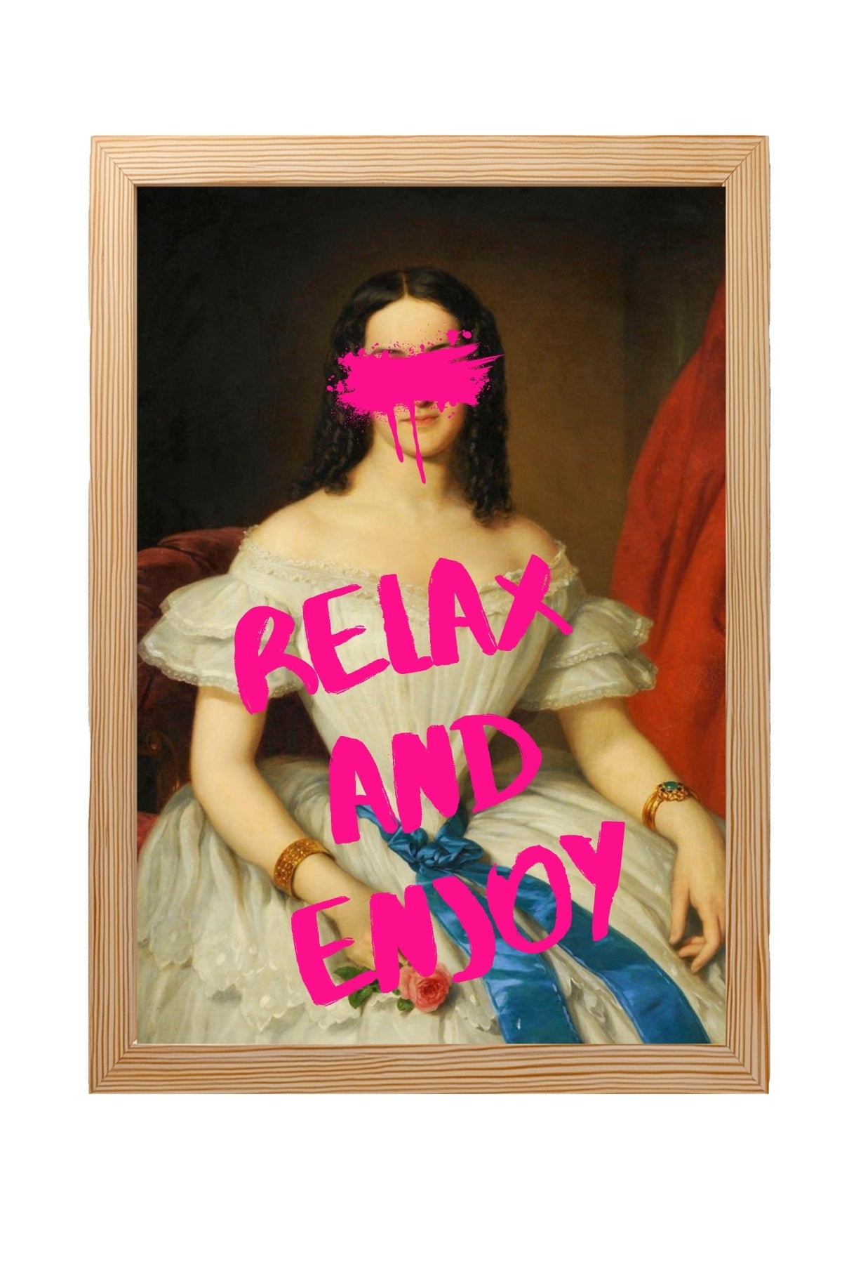 Relax And Enjoy Wall Art Print — Soft Mindful Quote Poster