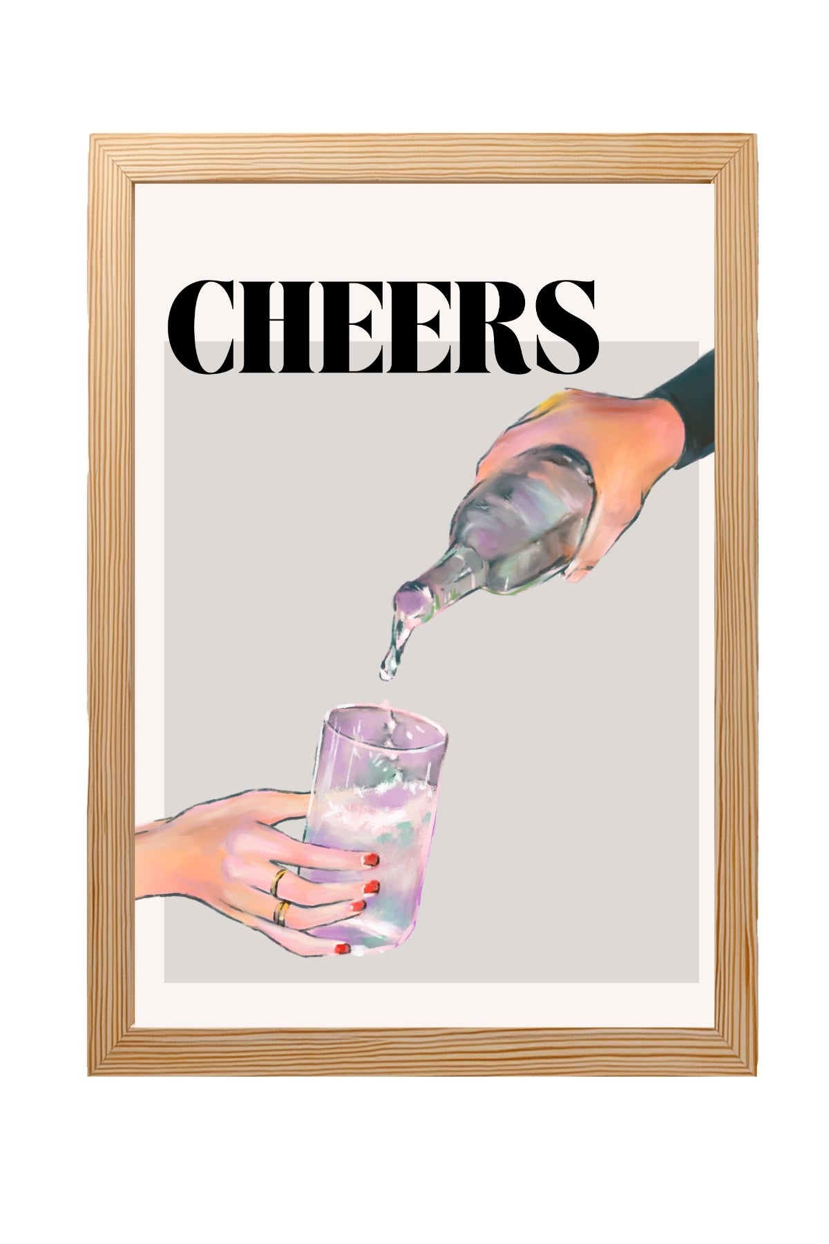 Cheers Wall Art Print — Toast & Celebration Poster