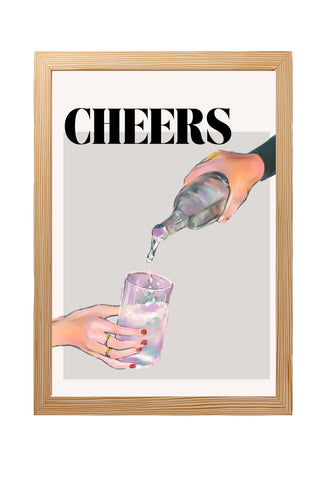 Cheers Wall Art Print — Toast & Celebration Poster